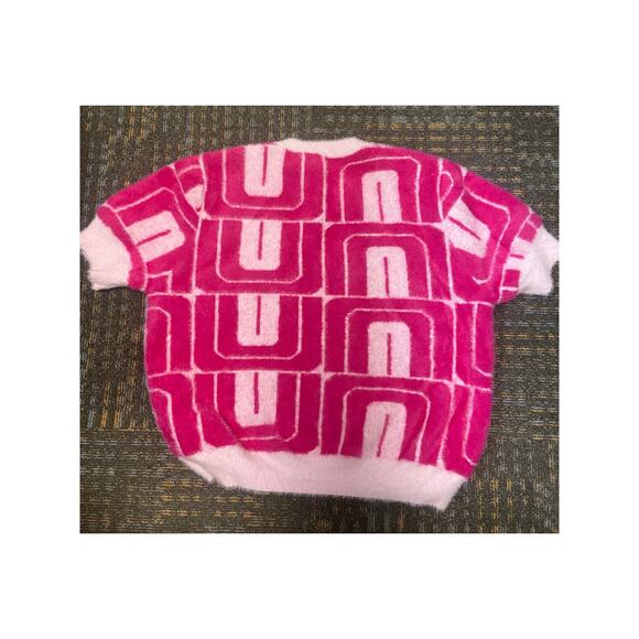 EUC Akira PENELOPE FUZZY KNIT SHORT SLEEVE SWEATER sz: XL - Picture 7 of 12